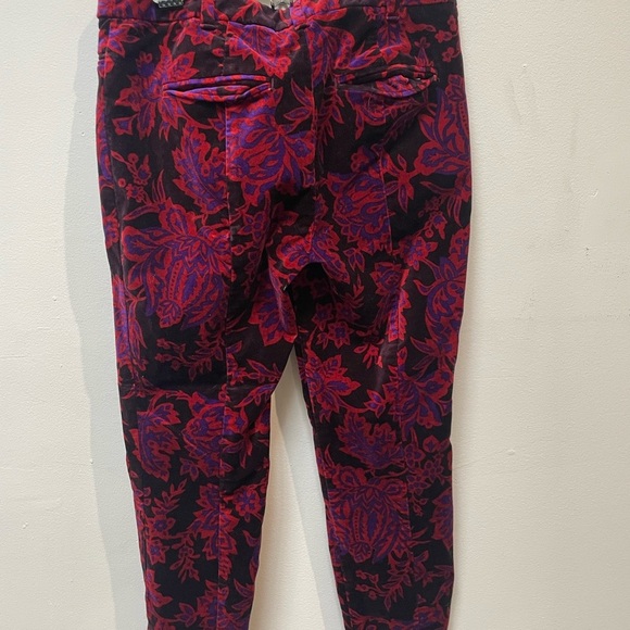 Anthropologie Red and Purple Slim Pants - Picture 4 of 5